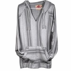 Brooklyn Circus Hoodie Men's Size XL Gray Poncho Hooded Pocket Long Sleeve